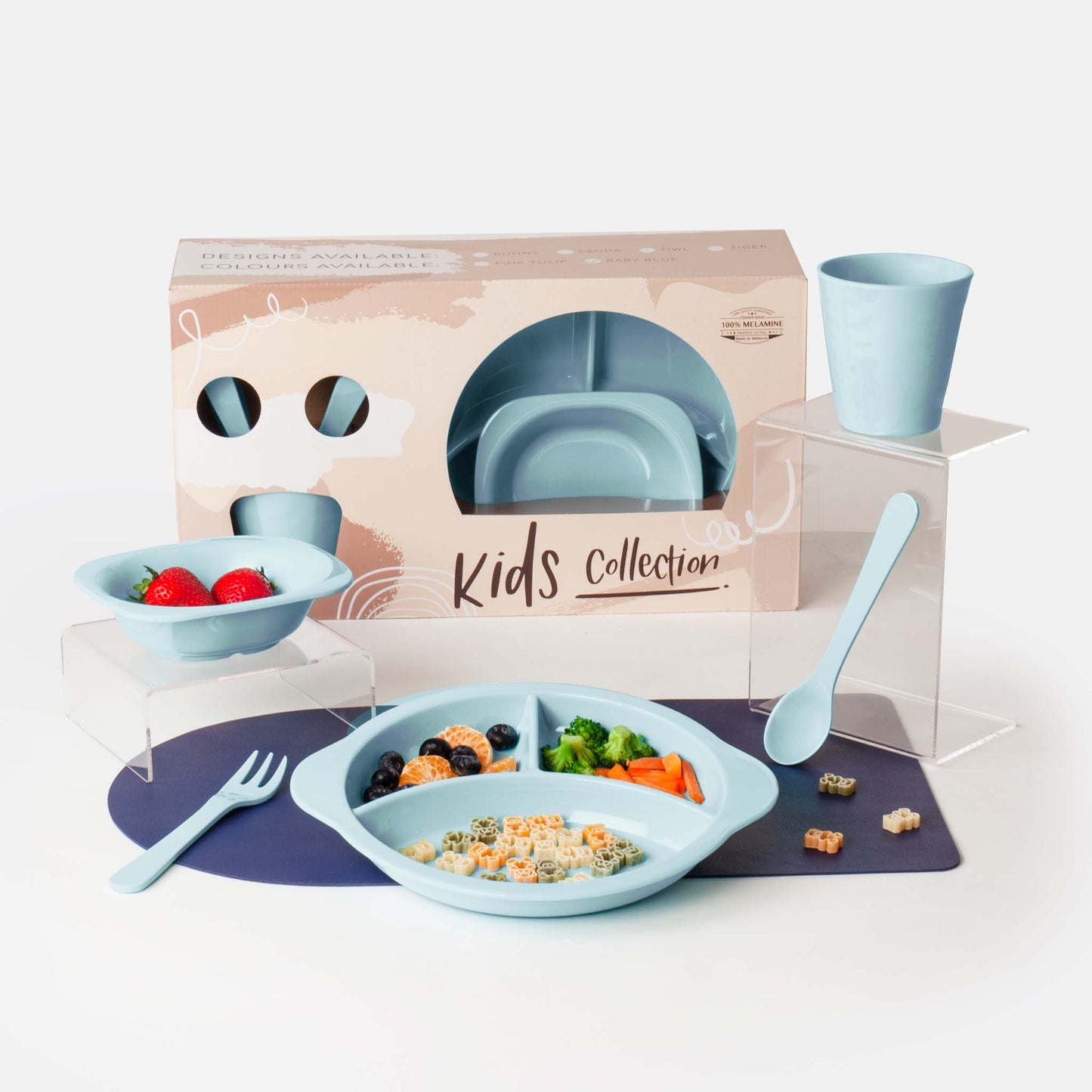 5 Pcs Children Dinner Gift Set - Blue