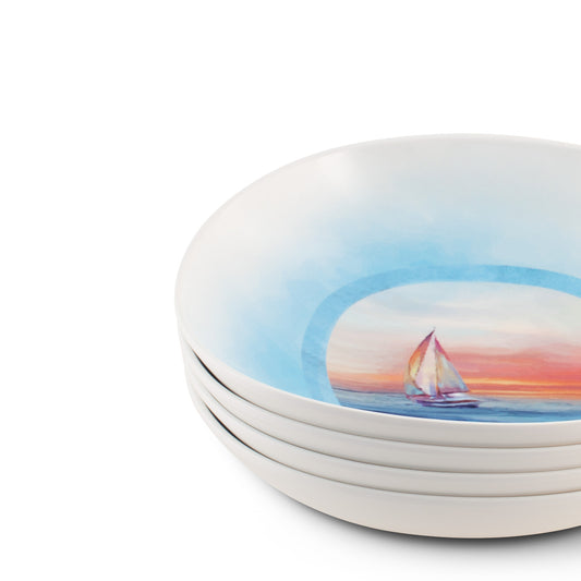 The Plate Story - Opal Round Bowl 8" - The Magic Hour ( Set of 4 )